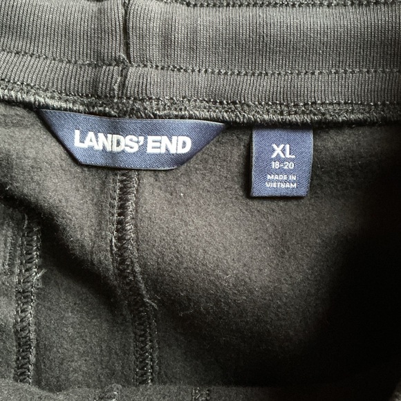 Lands' End Black Jogger Pants XL 18-20 - Picture 2 of 8